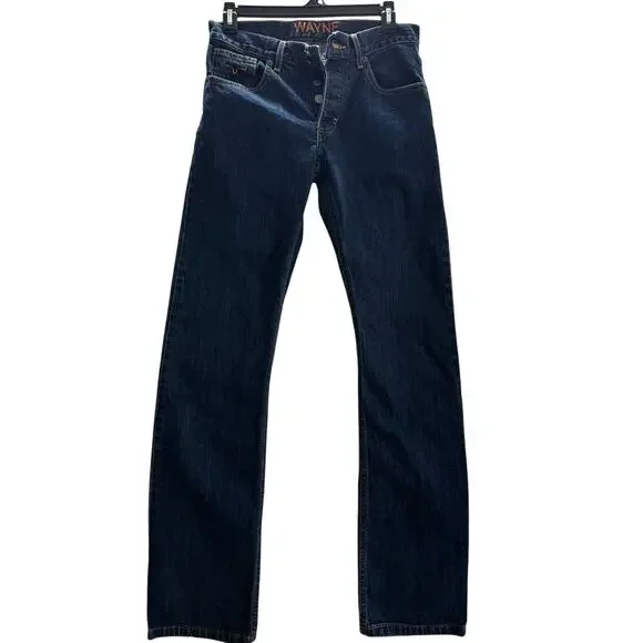 Kimes Ranch Wayne Jeans- Made in USA-Mens 28x32 -Dark Wash Button Fly Western - Picture 1 of 7